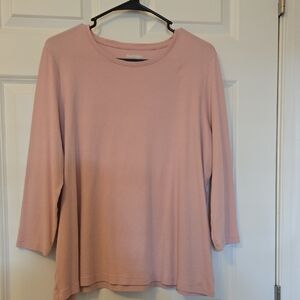 Kim Rogers Soft Pink Long Sleeve Top